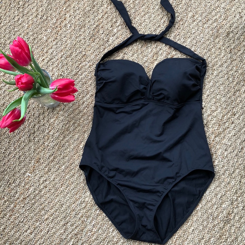 💥Lauren by Ralph Lauren Black Bathing Suit Sz 14